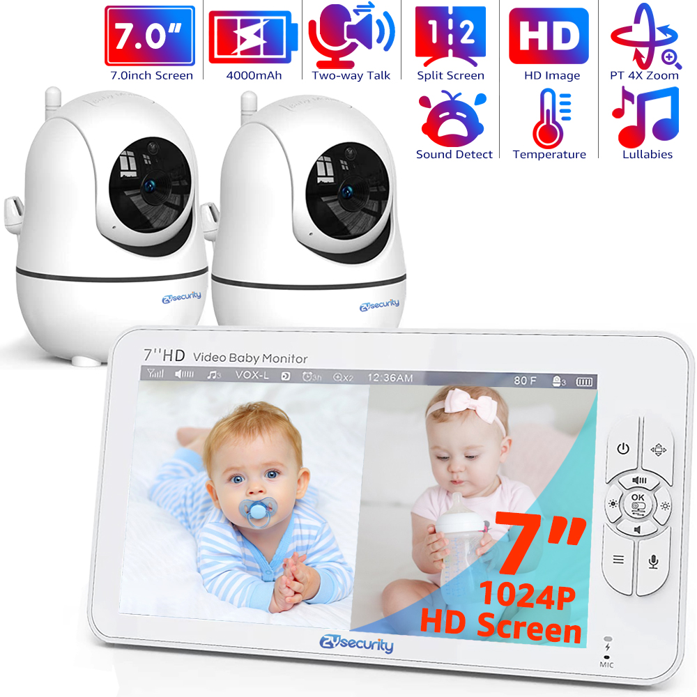 Zoom Audio Music - 7.0 inch Video Baby Monitor HD