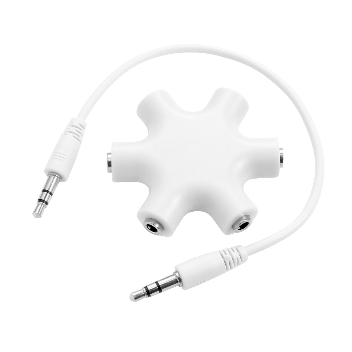 Audio And Music Splitter - 5-Way Shape Headphone Music Share Audio
