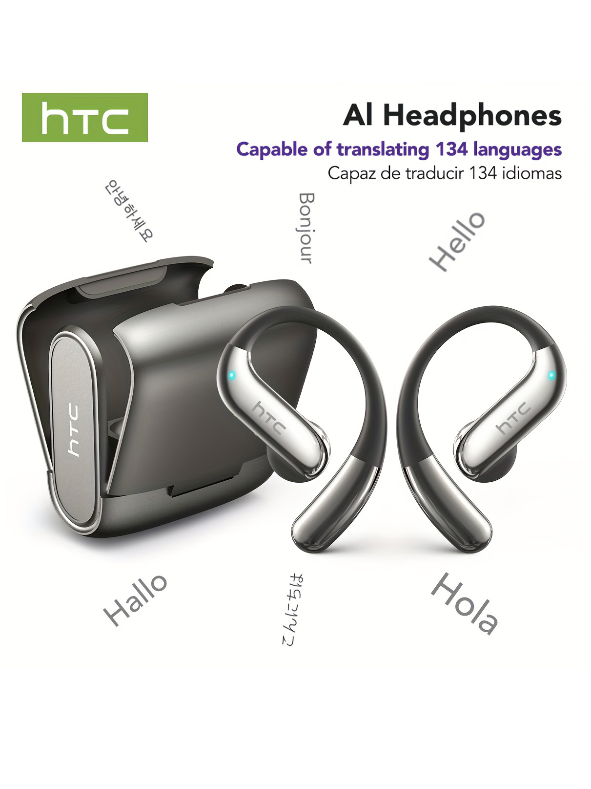 Audio Music Free - Open-ear Bluetooth Headphones HTC 30 Hrs