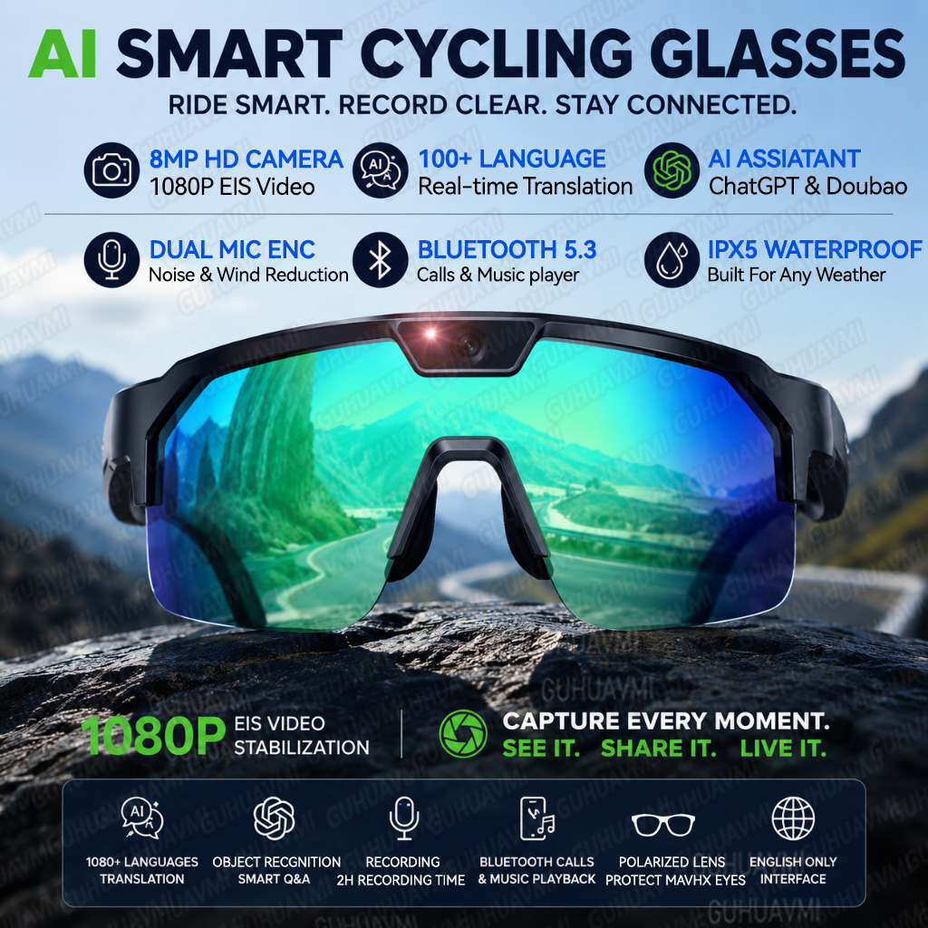 Audio Music Bluetooth - 2026 Upgrade Smart Glasses with 8MP