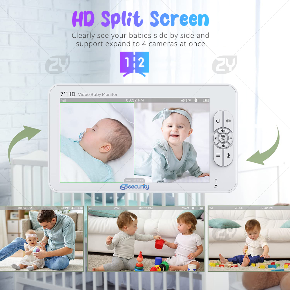 7.0 inch Video Baby Monitor HD - Zoom Audio Music review and price