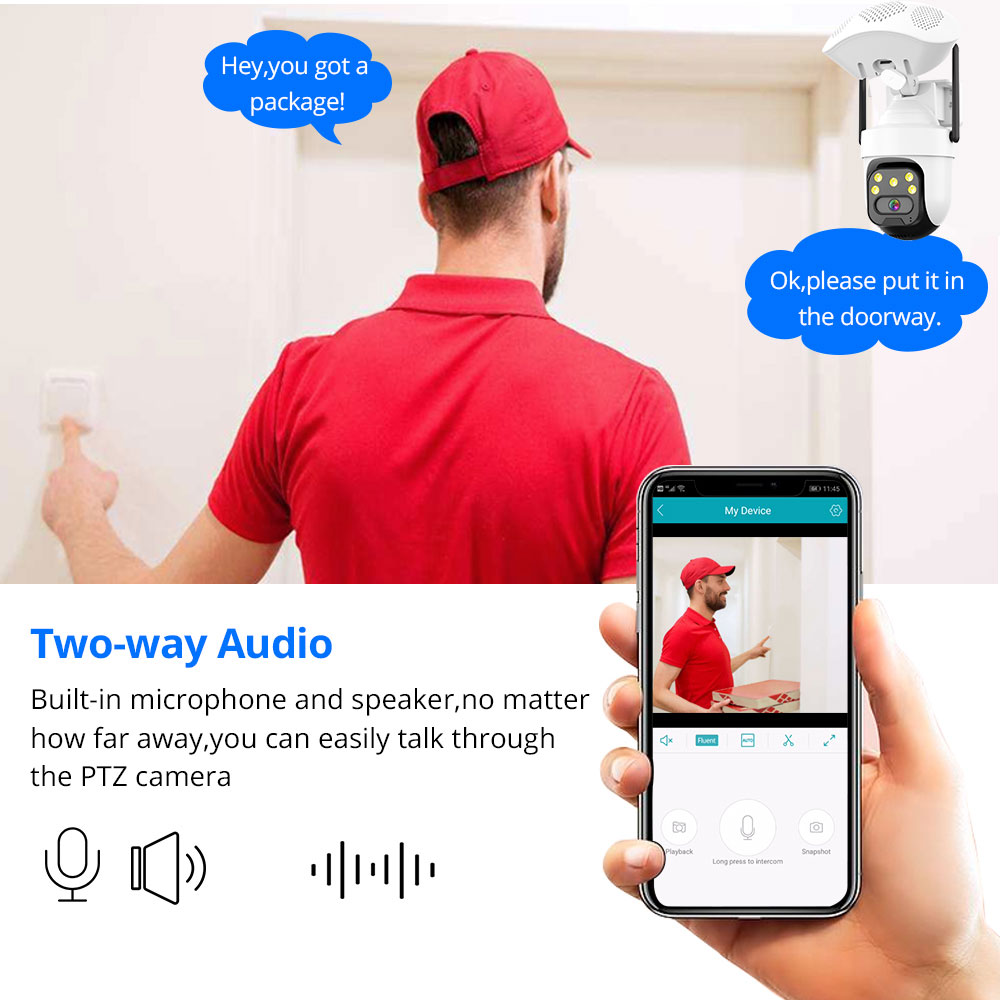 5MP 2K Wireless Wifi CCTV PTZ  - Audiovision Music Player review and price