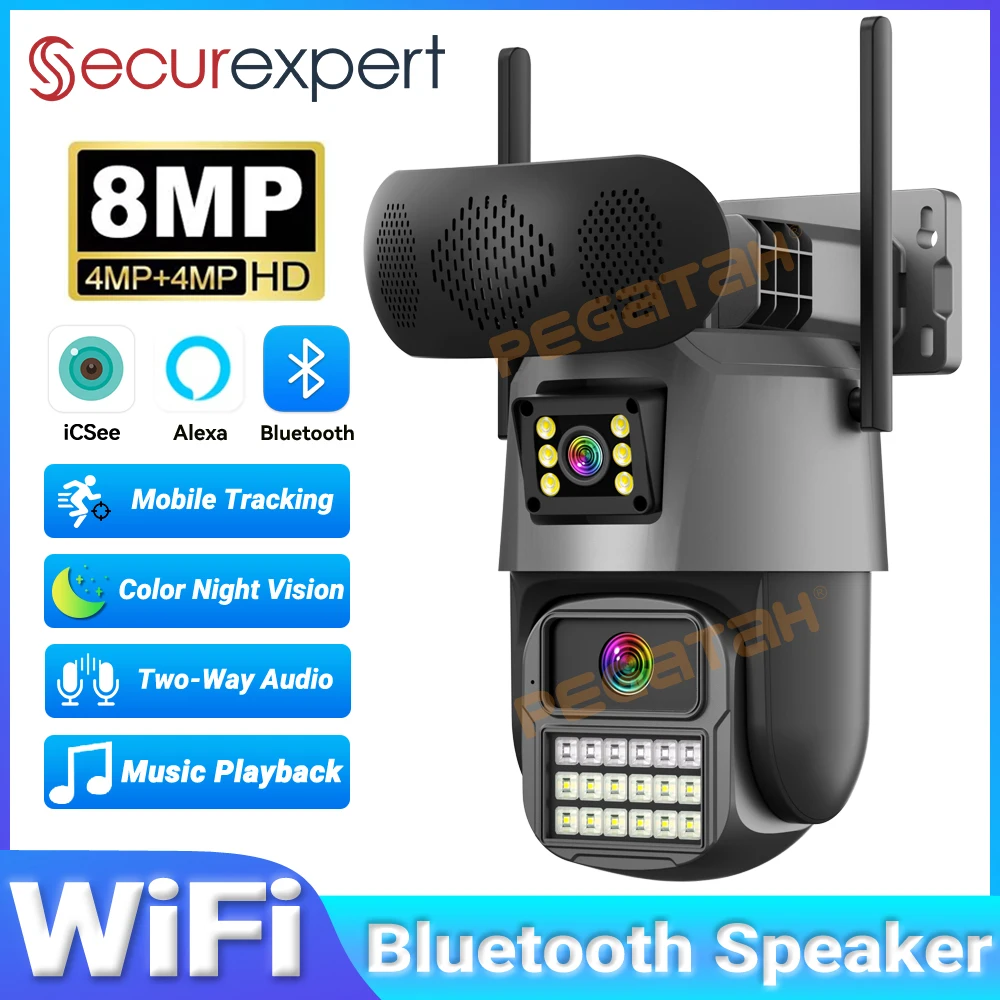 8MP Outdoor Security Camera wi - Audiovision Music Player review and price