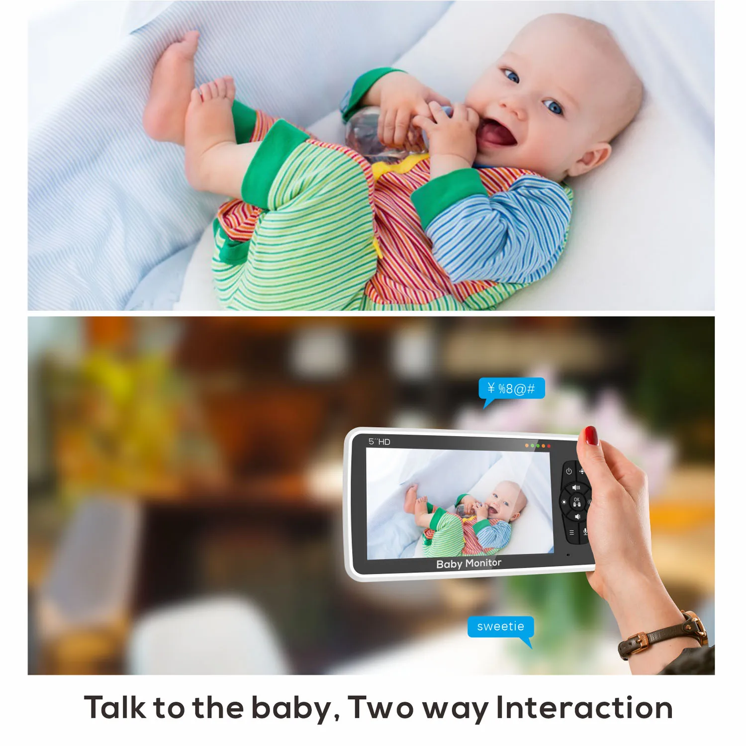5 Inch Video Baby Monitor with - Zoom Audio Music review and price