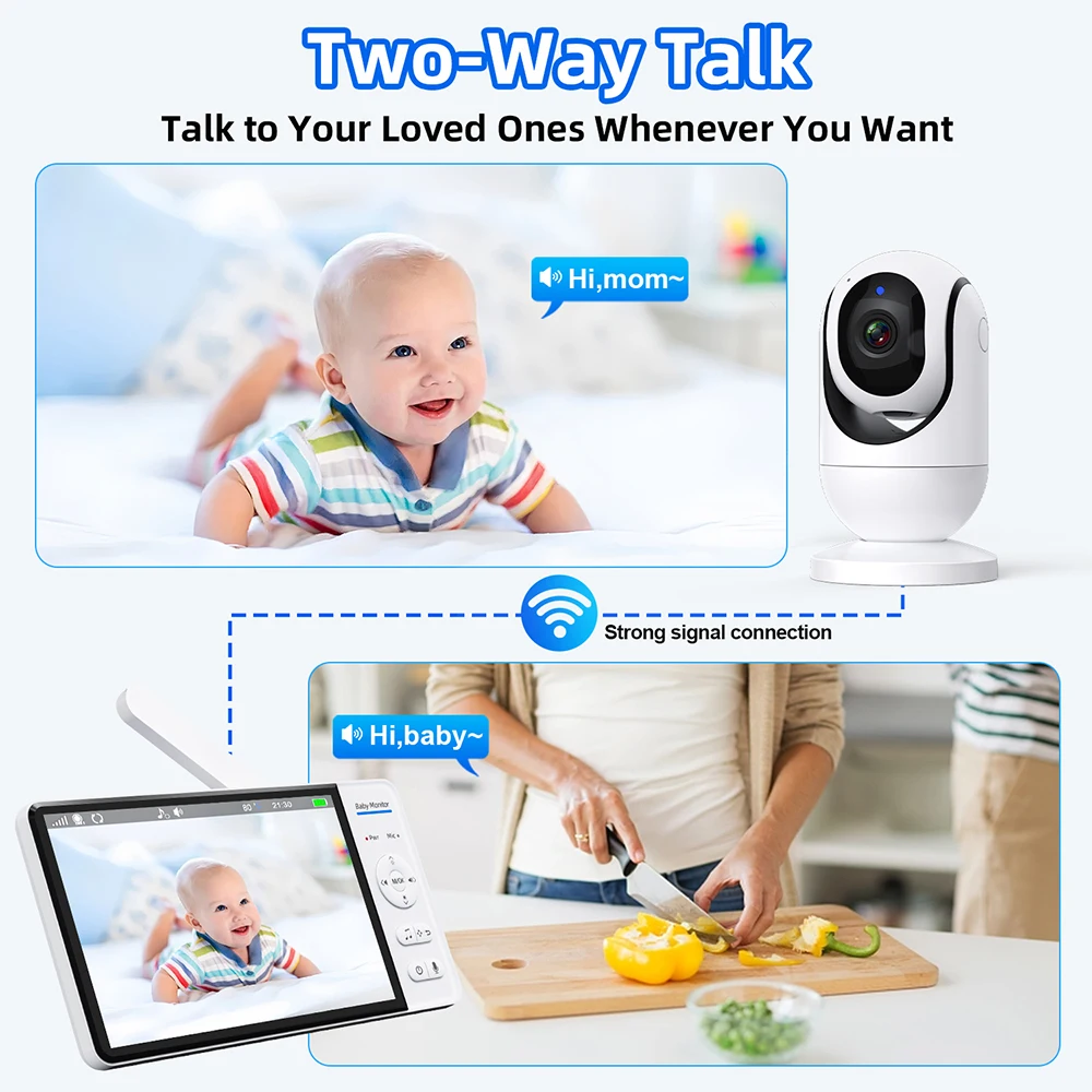 No WiFi 7 Inch Baby Monitor 2- - Zoom Audio Music review and price