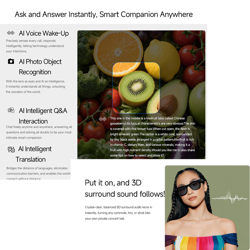 2026 AI smart Glasses HD 800W  - Audio Music Bluetooth review and price