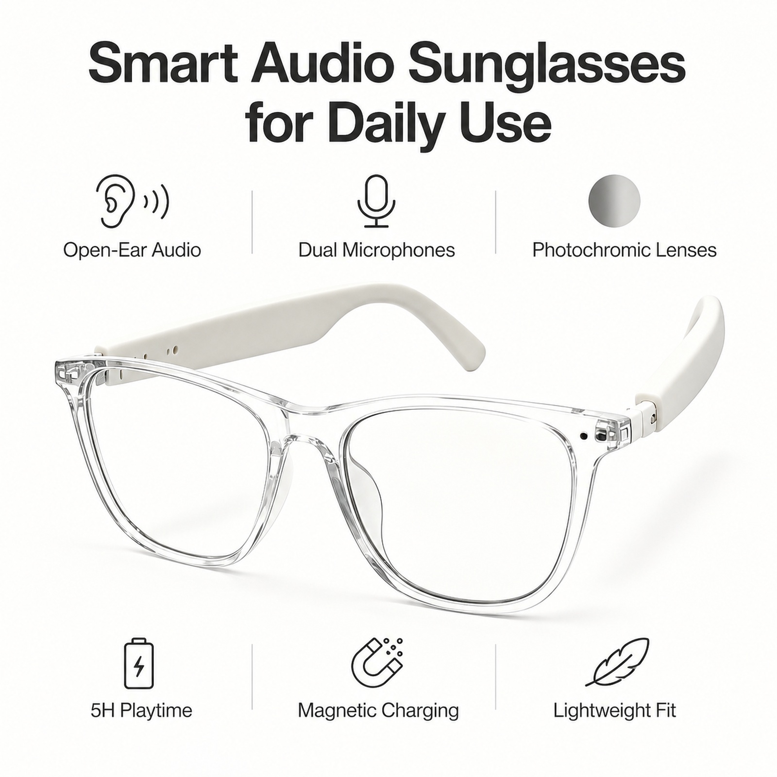 Photochromic Sunglasses For Dr - Audio Music Bluetooth review and price