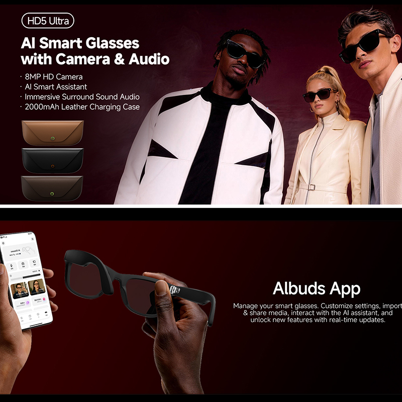 2026 New AI Smart Glasses 8MP  - Audio Hd Music review and price