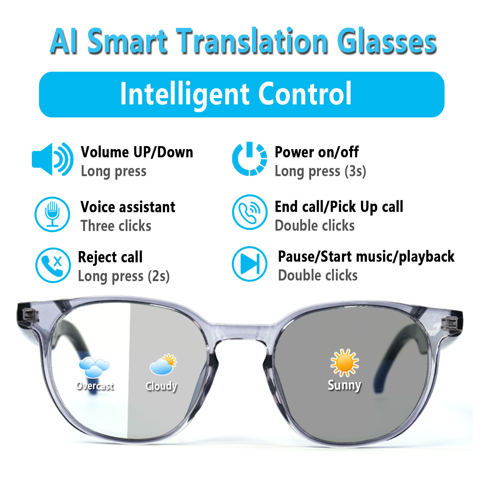 Smart Audio Glasses, Real-Time - Audio Music Bluetooth review and price
