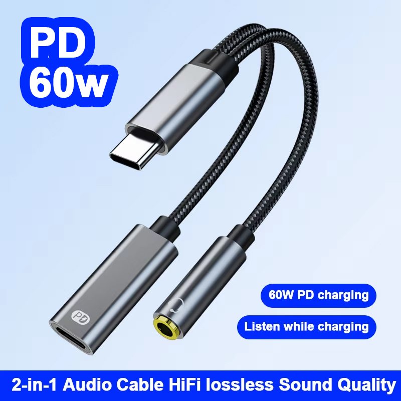 Type C Male To 3.5MM Jack Audi - Audio And Music Splitter review and price