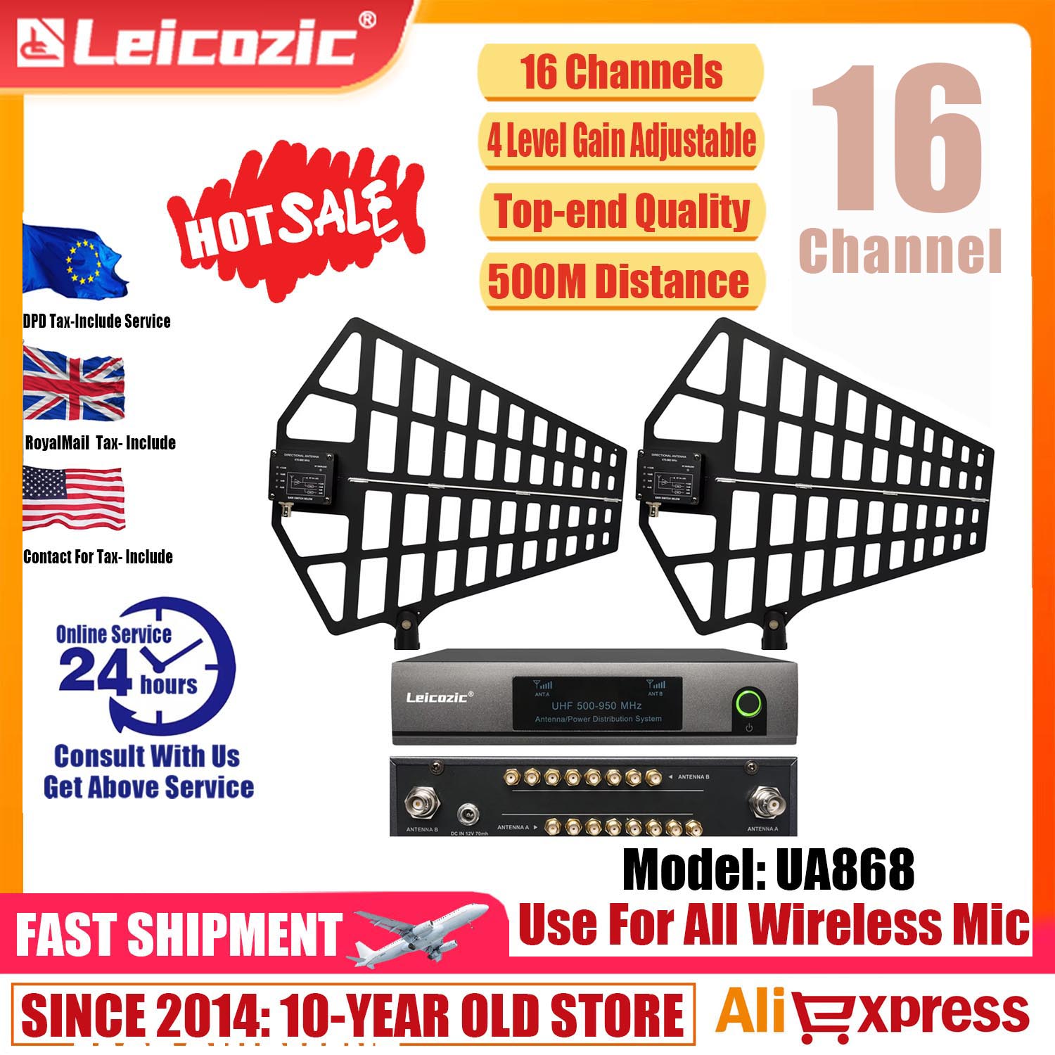 Leicozic 8 Channel Antenna Dis - Audio And Music Splitter review and price