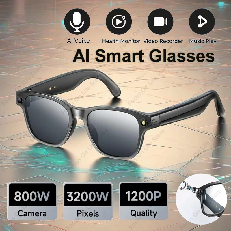 AI Smart Glasses 8 Million Cam - Audio Music Bluetooth review and price