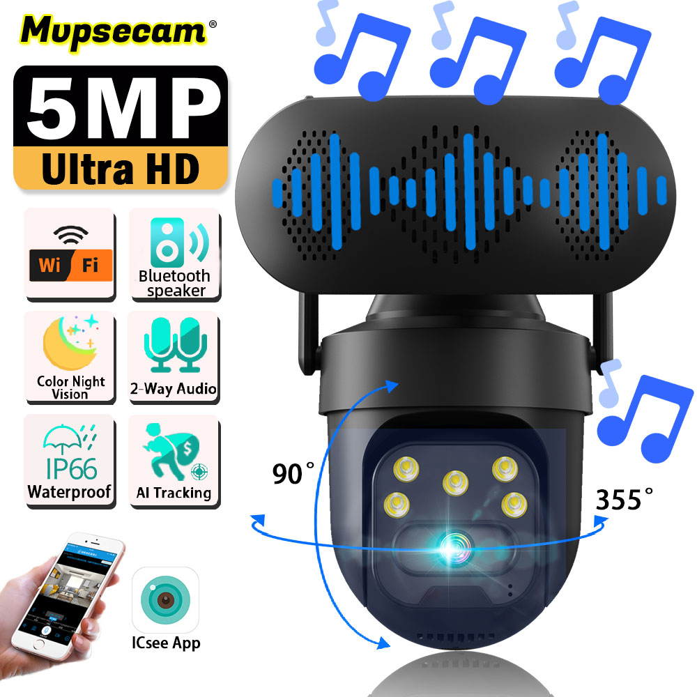 ICSEE 5MP WiFi PTZ IP Camera w - Audiovision Music Player review and price